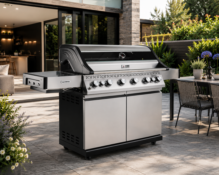 Fire Mountain Olympus Stainless Steel 8 Burner Gas BBQ (6+2)